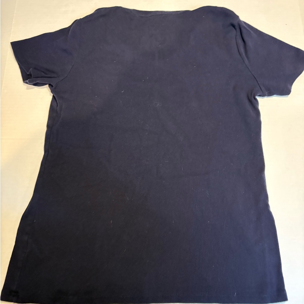 Women’s Small Navy Croft & Barrow Vneck Short Sleeve Tshirt - Picture 3 of 3